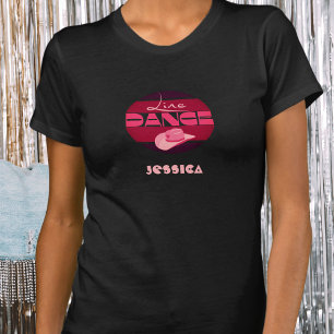 T-shirt Ligne danse Love Cowboyhat rose