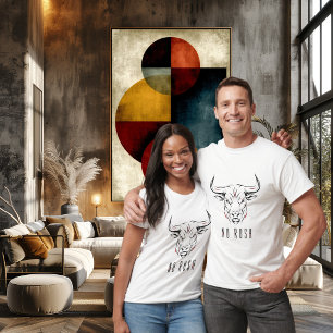 T-shirt Ligne d'art minimaliste taureau