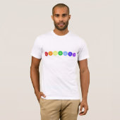 T-shirt Ligne de 7 chakras (Devant entier)