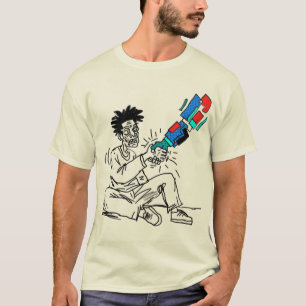 T-shirt Ligne de conception d'art de collaboration de robo