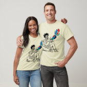 T-shirt Ligne de conception d'art de collaboration de robo (Unisexe)