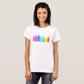 T-shirt Ligne de sept marqueurs dans des couleurs différen (Devant entier)