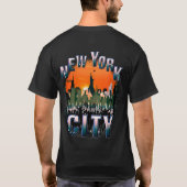 T-shirt Ligne d'horizon de New York (Dos)