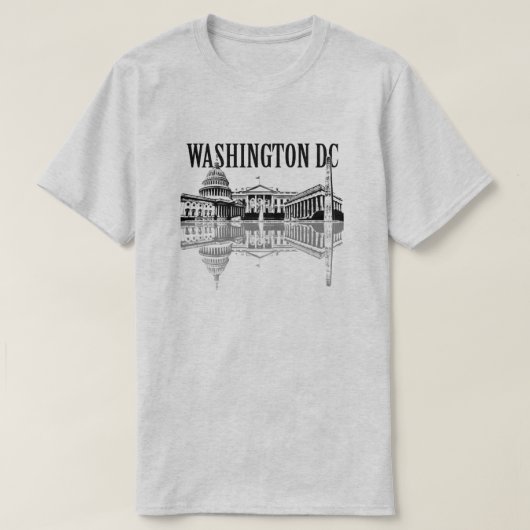 T-shirt Ligne d'horizon de Washington Dc (Design devant)
