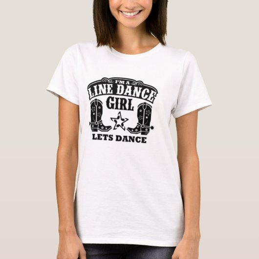 T-shirt Ligne fille de danse (Devant)
