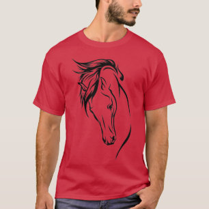T-shirt Ligne Horse Head