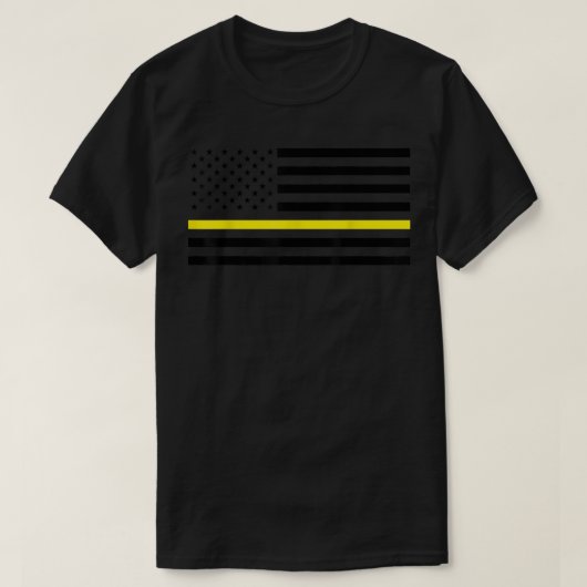 T-shirt Ligne Jaune Mince, Gardes De Sécurité, Conducteurs (Design devant)
