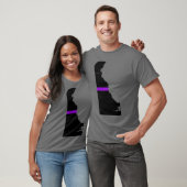 T-shirt Ligne mince violet du Delaware (Unisexe)