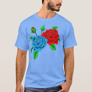 T-shirt Ligne Rouge Bleue Mince Pour Les Militants De Poli
