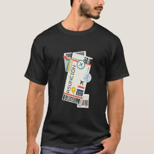 T-shirt Ligne Skyline Silhouette de Asunción Paraguay