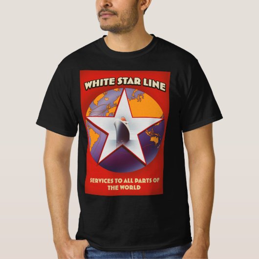 T-shirt Ligne White Star Navette de croisière. (Devant)
