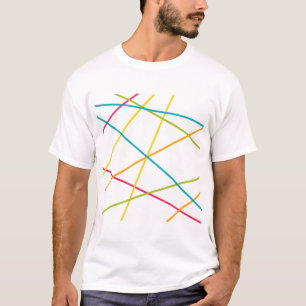 T-shirt Lignes colorées design géométrique hommes