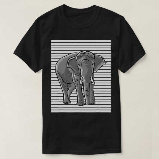 T-shirt Lignes d'amour éléphant pour les amoureux des élép (Design devant)