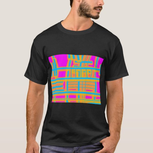 T-shirt "Lignes de communication" Abstraites (Devant)