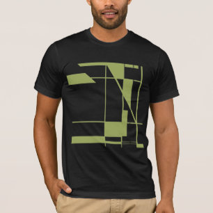 T-shirt Lignes de formes d'olive MCM Regarder géométrique