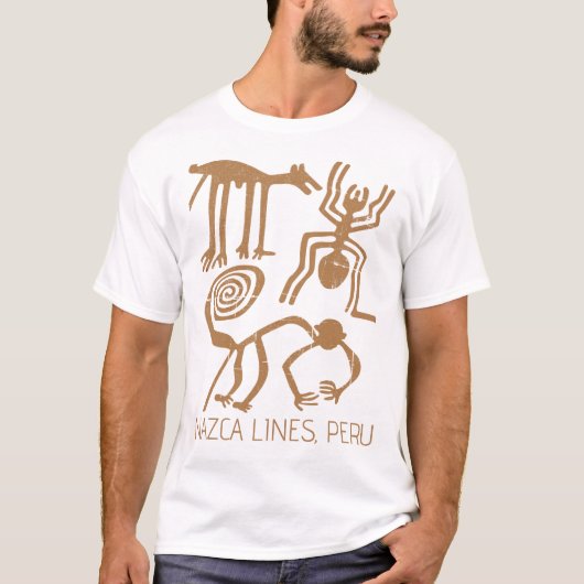 T-shirt Lignes de Nazca, Pérou Aliens (Devant)