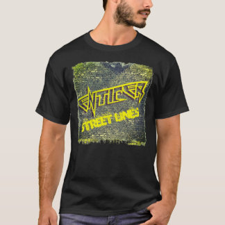 T-SHIRT LIGNES DE RUE ENTIER SHIRT-NOIR