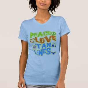 T-shirt Lignes de Tan d'amour de paix