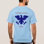 T-shirt Lignes des Etats-Unis (Dos)