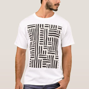 T-shirt Lignes dessinées à la main, texture grossière et t