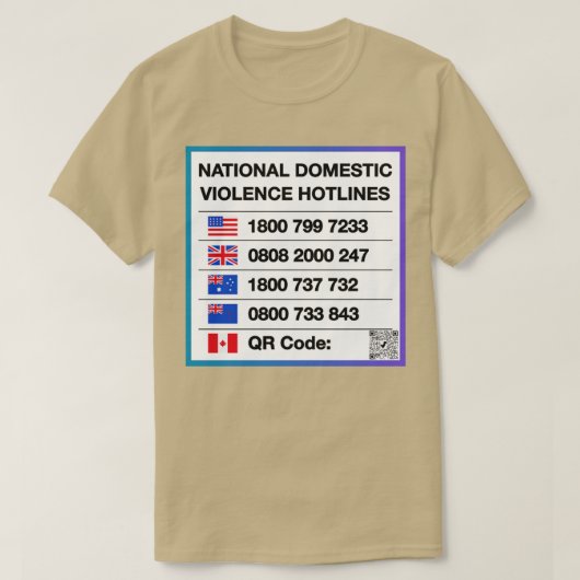 T-shirt Lignes Directrices Nationales Sur La Violence Fami (Design devant)