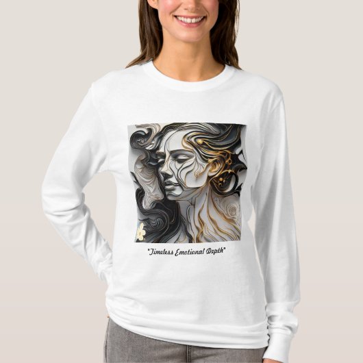 T-shirt « Lignes émouvantes d'or » (Devant)