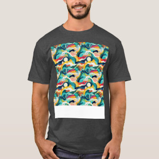 T-shirt Lignes géométriques Motif Abstraites sans couture