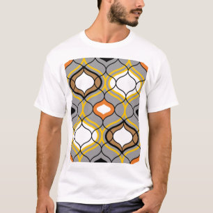 T-shirt Lignes ondulées, motif géométrique transparent.