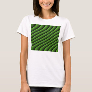 T-shirt Lignes ondulées vertes hypnotiques