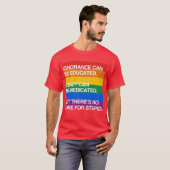 T-SHIRT L'IGNORANCE PEUT ÊTRE INSTRUITE (Devant entier)
