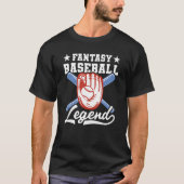 T-shirt Ligue de baseball fantasy (Devant)