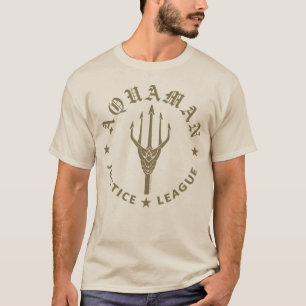 T-shirt Ligue de Justice Aquaman Retro Trident Emblem