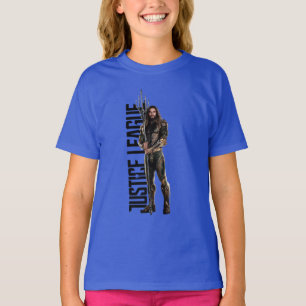 T-shirt Ligue de Justice   Aquaman Sur Le Champ De Bataill