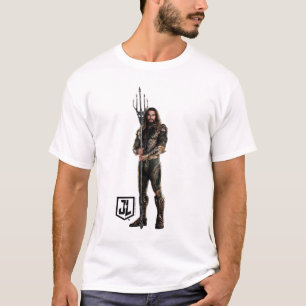 T-shirt Ligue de Justice   Aquaman Sur Le Champ De Bataill