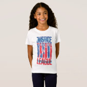 T-Shirt Ligue de Justice | Blue & Red Group Pop Art (Devant entier)