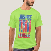 T-shirt Ligue de Justice | Blue & Red Group Pop Art (Devant)