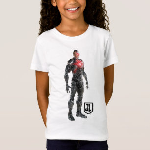 T-Shirt Ligue de Justice   Cyborg Sur Le Champ De Bataille