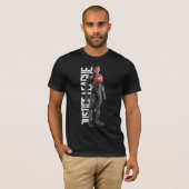 T-shirt Ligue de Justice | Cyborg Sur Le Champ De Bataille (Devant entier)