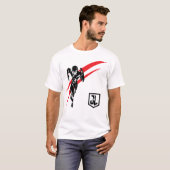 T-shirt Ligue de Justice | Flash Running Noir Pop Art (Devant entier)