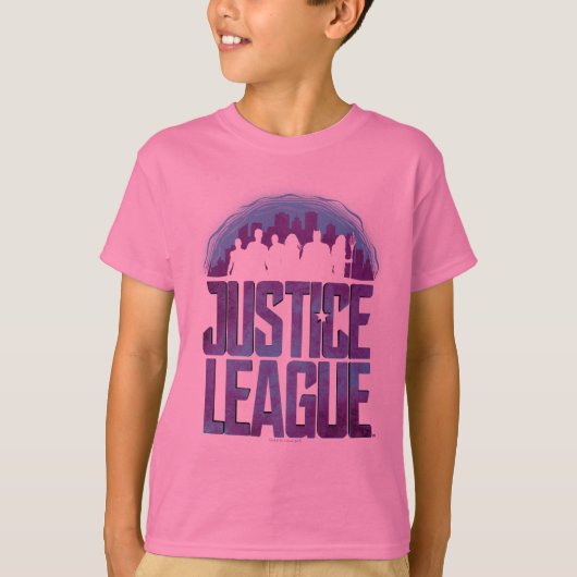 T-shirt Ligue de Justice | Justice League City Silhouette (Devant)