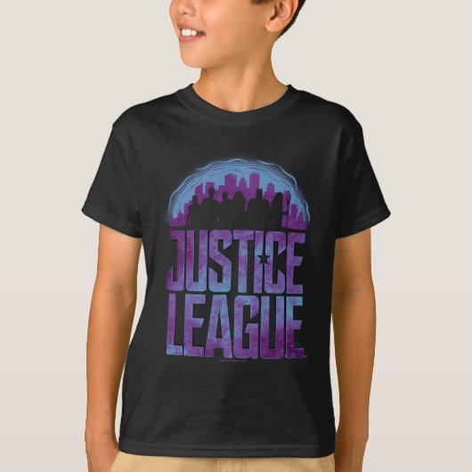 T-shirt Ligue de Justice | Justice League City Silhouette (Devant)