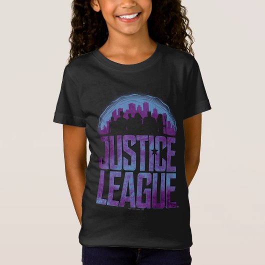 T-Shirt Ligue de Justice | Justice League City Silhouette (Devant)