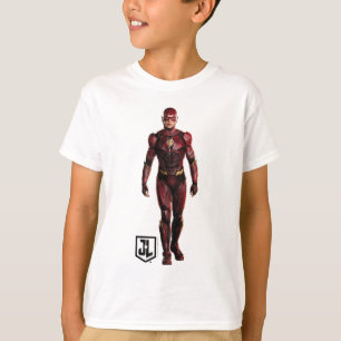 T-shirt Ligue de Justice   Le Flash Sur Le Champ De Batail