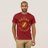 T-shirt Ligue de Justice | L'Emblème Flash Retro Lightning (Devant entier)