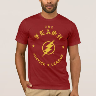 T-shirt Ligue de Justice   L'Emblème Flash Retro Lightning