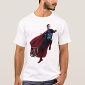 T-shirt Ligue de Justice | Superman Sur Le Champ De Batail (Devant)