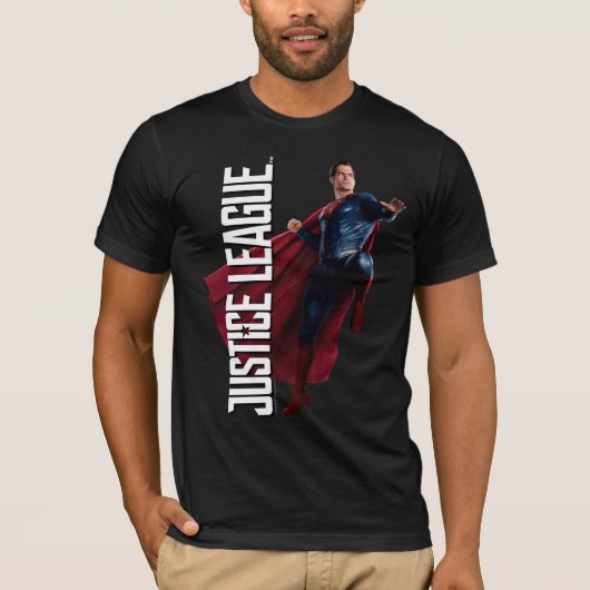 T-shirt Ligue de Justice | Superman Sur Le Champ De Batail (Devant)