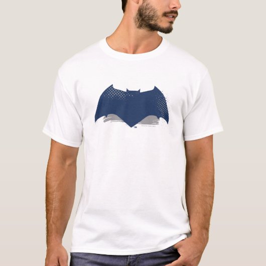 T-shirt Ligue de Justice | Symbole Batman de brosse et dem (Devant)