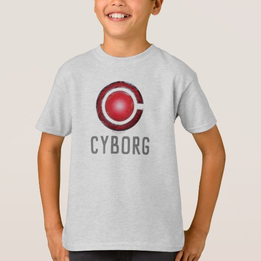 T-shirt Ligue de Justice | Symbole Cyborg brillant (Devant)