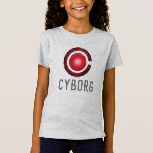 T-Shirt Ligue de Justice   Symbole Cyborg brillant